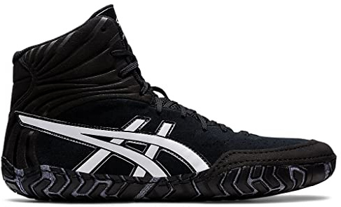 ASICS Aggressor 5 Chaussures de lutte pour homme, noir/blanc, 37 EU