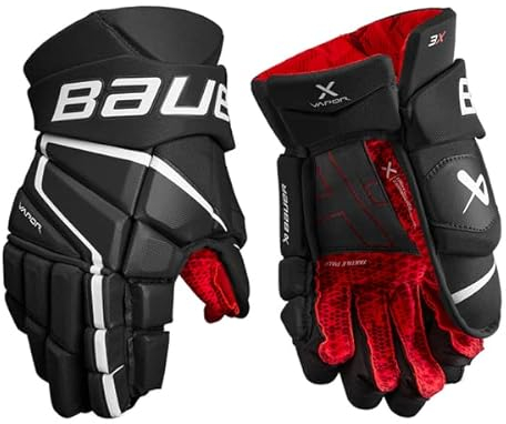 Bauer Vapor 3 guantes intermedios, tamaño: 13 pulgadas, color: negro/blanco