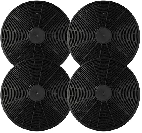 vhbw 4x Filtres à charbon actif compatible avec Akpo Slim WK-7 Leicht Eco, Soft WK-4, Soft WK-5, Soft WK-7, WK-4 Dandy 60 hotte aspirante - 17,5 cm