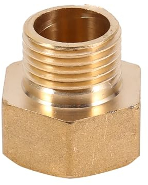 Brass Hex Bushing Reducer, 1/2 Male to 3/4 Female | Proof Sealed Threads for Water Meters, Softeners & Purifiers, Rustproof Brass Handles High Pressure