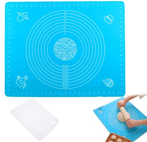 Tapis de Cuisson en Silicone - Plateau Antiadhésif Pour Macarons, Pâtisserie et Pâte - Plaque à Pâtisserie 50×70cm, Bleu