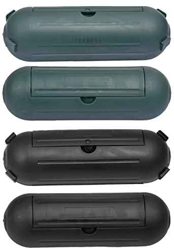 Huayeex 4 Kabelbox Wasserdicht Outdoor - Schutzbox Für Verlängerungskabel | Safebox Sicherheitsbox Für Kabelverbindungen | Wetterbeständige Schutzbox Für Kabel Und Stecker Der Weihnachtsbeleuchtung