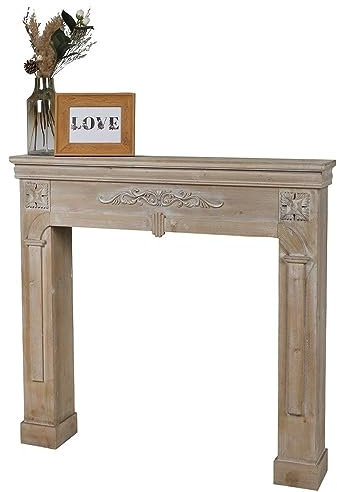 Fornord Contour de cheminée Bois Cottage Bois Naturel céruse