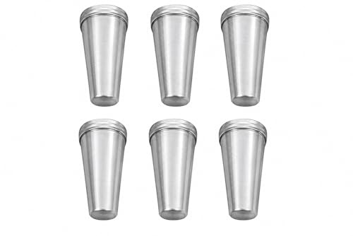 BishtHub Moldes de aluminio para helados, moldes para paletas de hielo, moldes de cocina, moldes de hielo Kulfi, juego de 6 moldes de 80 ml