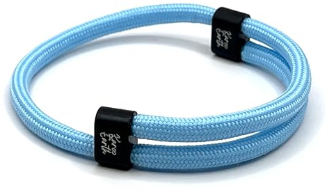 KAROO EARTH JEWELLERY Braccialetto unisex in corda regolabile, durevole, impermeabile, alla moda, da surfista, realizzato a mano, braccialetto di sopravvivenza regolabile, per uomini e donne, Misura