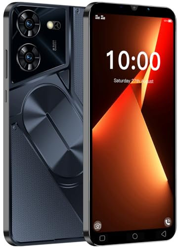 MsMga Smartphone Bon marché, 16GB ROM (Scalable to 128GB), 5.0 inch IPS Display, Android 9.0 OS, Dual SIM Dual Cameras，Face ID 3G Mobile Phones (Pova5Pro-Black)