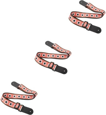 ibasenice 3stücke Ukulele Gurt Für Bassgitarre Verstellbarer Schultergurt Bequem Und Rutschfest Geeignet Für Akustik Gitarre Langlebiges Material Mit Lederenden Für Sicheren Halt
