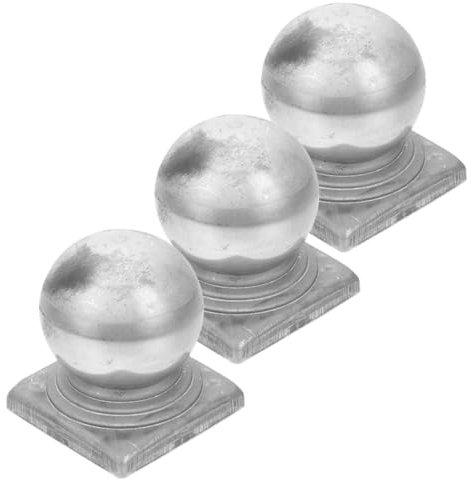 IWOWHERO Post Caps Fence Parts Fence Protector Zinc Steel Post Cover with Sealing Function for Outdoor Fencing 3Pcs