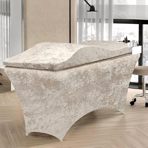 AIROW Wimpern Bettmatratze & Bettmatratze Bezug, Schaum Wimpern Bett Topper, Ergonomische Gebogene Wimpern Liege Matratze für Spa-Massage und Schönheitssalon