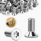 Mbsomnus 30 Stück Flachkopfschrauben M5x16mm Torx Schrauben M5 Edelstahl 304 A2 V2A mit Innensechsrund/Torx-Antrieb Senkkopfschrauben Maschinenschrauben Standard für Holz, Möbel, Metallarbeiten