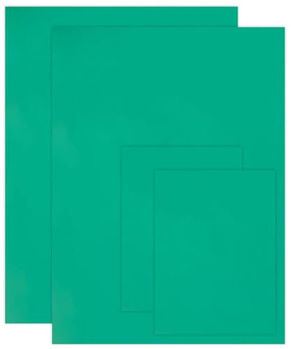 Rixotix 4 Stück Weichgummi Linoldruck Platte zum Gravieren, Grün Flache Oberfläche Linolschnitt Set für Gummi Stempel, Bastel und Druckprojekte, A4 A6 Linoleum Platten