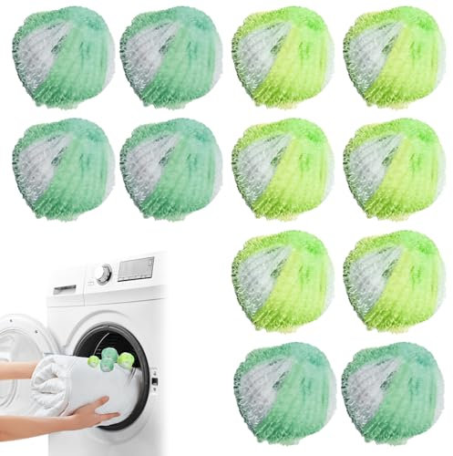 12 Pcs Pet Hair Remover Washing Machine – Dog Hair Dissolver Washing Machine – Reusable Laundry Hair Trapper – Hair and Lint Collector for Clothes, Bedding and Home Laundry