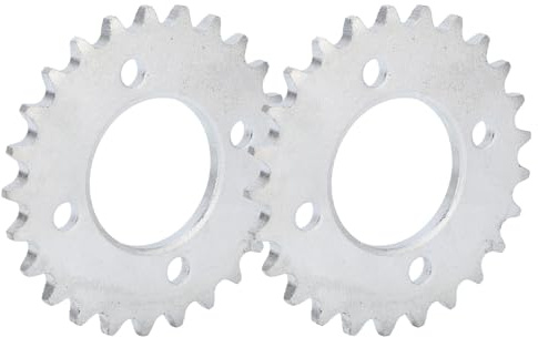 420 Cadena 25T 48mm Piñones Traseros de Motocicleta, Piñón Trasero de Acero Piñón de Transmisión Trasera para Karts Motocicletas Atvs (2Pcs)