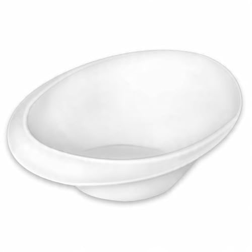 Wilmax - Assiette creuse - Ø 25 cm - Saladier blanc en porcelaine pour salades, snacks et entrées - Assiette plate 970 ml - Lavable au lave-vaisselle - Assiette à gâteau