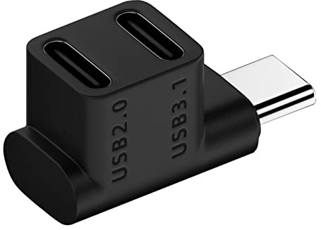 Adaptador tipo C de 100 W para tipo C, adaptador 1 a 2, adaptador 1 a 2 para extensiones de consola de videojuegos