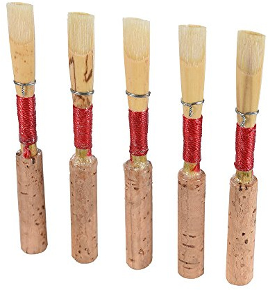 Tosuny Premium Oboe Reeds Set med 5, Testade och Justerade för Utmärkt Ljud, Inkluderar Plastfodral