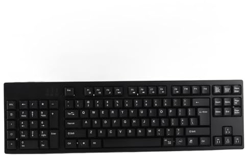 ERYUE Clavier Ergonomique pour Gaucher pour Ordinateur Portable, Double Interface USB une Meilleure efficacité au Travail, adapté aux Concepteurs et Ingénieurs de Logiciels – Noir 109 Touches