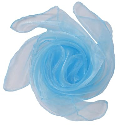 YIGOOWN 2 Stück Jongliertücher 60x60cm Square Chiffontücher Bunte Tücher Seidentuch Performance Schals für Tanzen Party Aktivitäten(Blau 11)