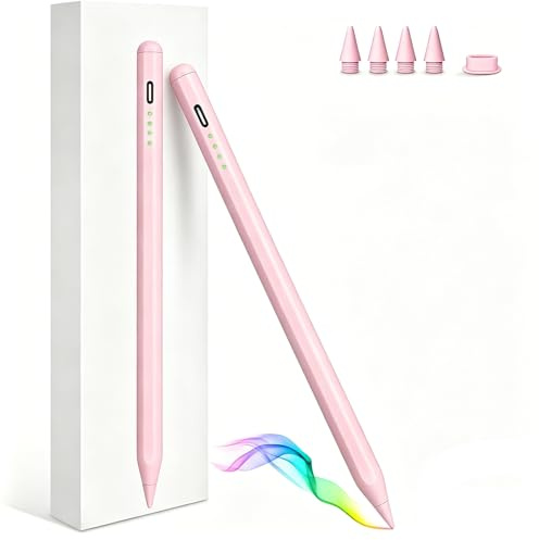 Lápiz táctil Activo con Carga rápida Doble, Compatible con iPad Generaciones 6.ª a 11.ª, iPad Pro 11/12,9 (2018-2026, Chip M4), iPad Air 3/4/5 (M2/M3/M4) y iPad Mini 5/6/7.ª generación