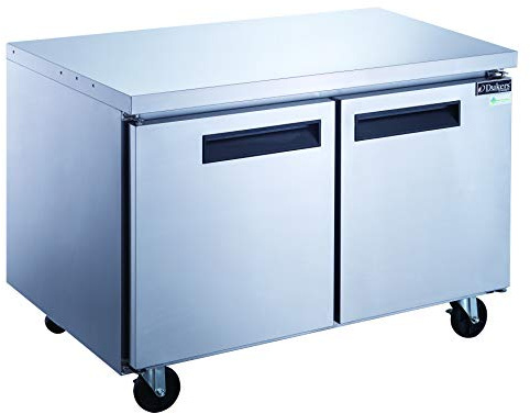 Dukers DUC48R 12.2 cu. ft. 2-Door Undercounter Refrigerator in Stainless Steel