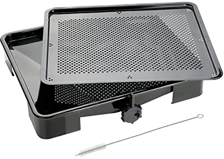 Zenker SRT Bratenblech (ca. 39 x 6 x 33 cm) SPECIAL COOKING, Bräter mit innovativer Bratensaft-Funktion, rechteckige Ofenform mit Emaille-Versiegelung, Backblech mit Auffangbehälter (Farbe: Schwarz)