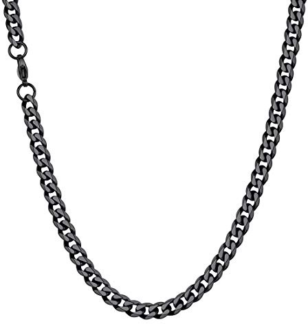 U7 Klassische Panzerkette für Damen Herren Edelstahl/18k vergoldet kubanische Gliederkette Hip-Hop Kette 3/6/9/12mm breit Kubanische Kette für Männer Jungen in 36/46/51/55/61/66/71/76cm