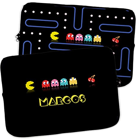 Funda Portatil 16 Pulgadas, Apta para Ordenador 15.6 Pulgadas. Funda Portatil 14 Pulgadas y 10 Pulgadas Neopreno. Regalo Personalizado con Nombre. Regalo Personalizado Hombre Mujer LolaPix COMECOCOS