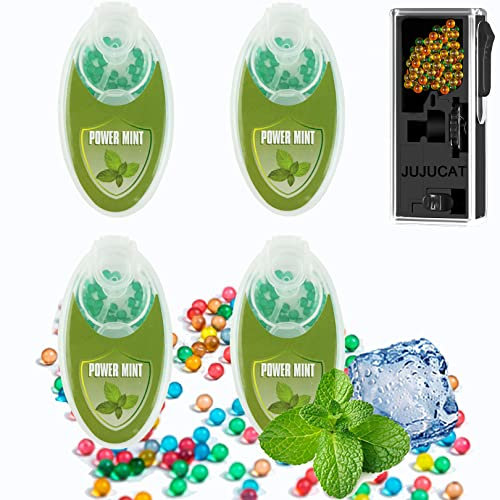 Menthol Kugeln Für Zigaretten, 800 Premium Aroma Kapsel Set Menthol | DIY Click Filter Kugeln| 4er-Pack(200 Kapseln pro Flasche) + Kapselspender