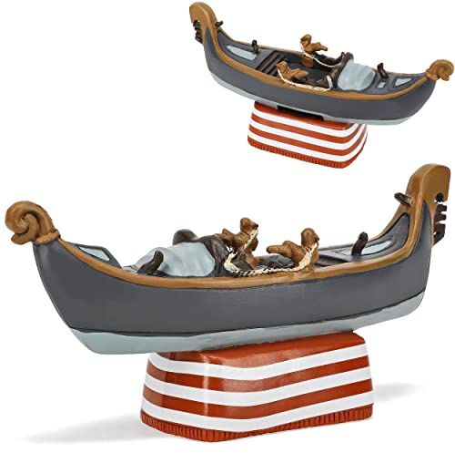 alles-meine.de GmbH Spardose Verschiedene Modelle wählbar mit Verschluss - aus Kunstharz/Polyresin Gondel/Boot in Venedig - 20,5 cm - stabile Sparbüchse - Sparschwein -..