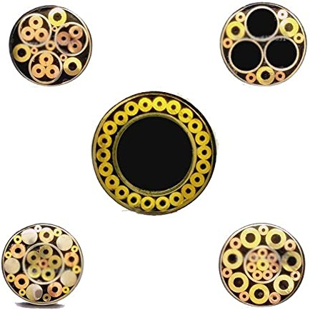HWASH Nieten, 39 cm, 1 Stück, Mosaik-Stiftnieten for Messergriff, Schraube, Dekor, 21 Arten, Exquisites Design, Messergriff, Werkzeuglänge 6 Mm (Color : Style 13)