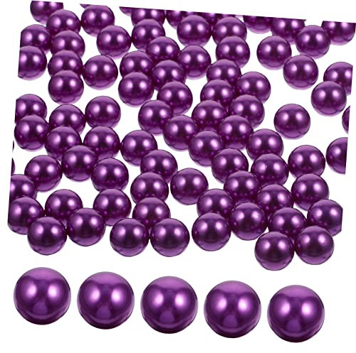 Homoyoyo Schwimmende Vasenperlen Vasenfüller 100 Stück 14mm Runde Kunstperlen ohne Loch Abs Dekoperlen für Hochzeit Brautparty Babyparty Heimdekoration