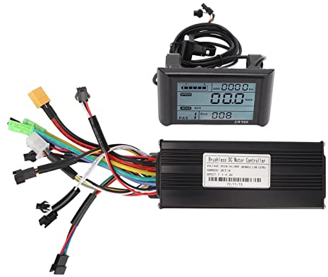 BuyWeek Elektrofahrrad Brushless Motor Controller Kit, DC 24V 36V 48V 750W 1000W 30A 3 Modus Sinuswelle Bürstenloser Controller SW900 LCD Anzeigefeld Kit für E Bike Elektroroller