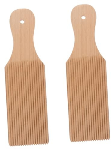 Garneck 2st Nudelbrett Werkzeug Bausatz Gnocchi-hersteller Aus Holz Praktisches Gnocchi-brett Set Zur Nudelherstellung - Aus Holz Pasta Hölzern
