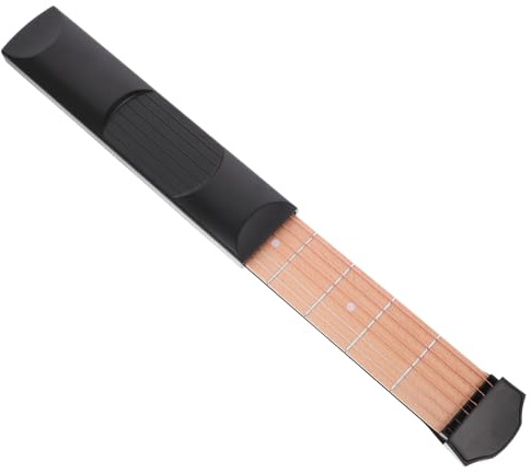 VICASKY Gitarrentrainer für Anfänger Gitarrenhals Übungsgerät für Taschengitarre Tragbar Schwarz Verbessert Genauigkeit für Übung Überall Gitarren Zubehör für Anfänger