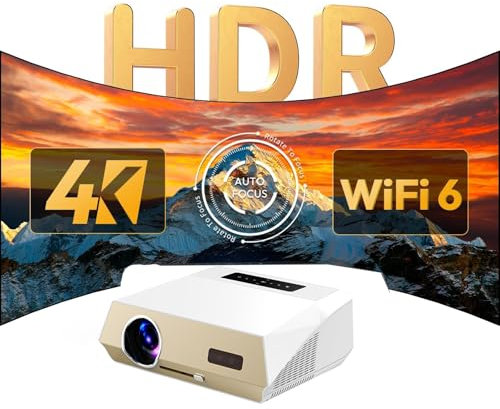 Generic Auto Focus 4K WiFi Bluetooth Projector, 1100 ANSI Brightness, Daylight Use, Auto Adjustment, Global Automatic Calibration
