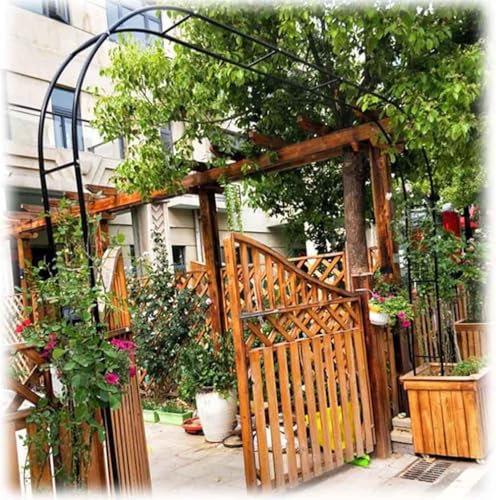 Extra breiter 350 cm Gartentorbogen für Rosen, Kletterpflanzen und Weinreben, hohes Pergola-Spalier für grüne Hochzeit, Torbogen, groß, 300 cm Rosentorbogenstütze