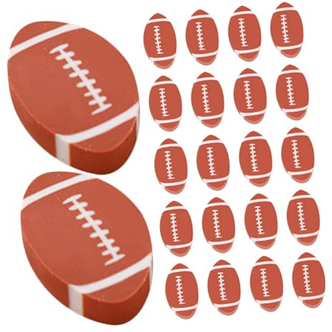 NUOBESTY 100stücke Fußball Rugby Radiergummis Für Junge Mädchen Süße Cartoon Radierer Aus Tragbare Schulstationery Für Party Spielzeugdekoration Praktische Schreibwaren Für Schüler