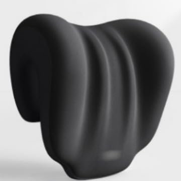 Occzin Almohada cervical de espuma viscoelástica, cojín cervical ergonómico para sillas de oficina, soporte cervical, color negro