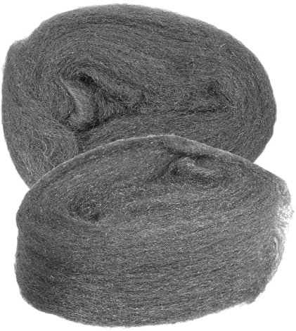 SKISUNO 2pcs Steel Wool Pads Coarse Wire Wool Cleaning Fabric Flexible Wire Mesh for Wood Polishing and Metal Cleaning Reusable Fabric for Wood and Metal Surfaces