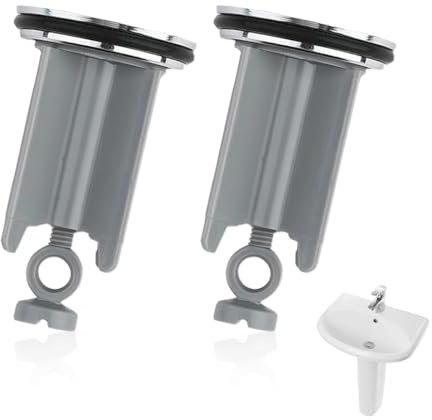 2 Pezzi Tappo di Scarico Universale da 40 mm per Lavabi, Tappo Lavandino Bagno Universale, Tappi per Vasca da Bagno, Tappi per Lavabo, Tappo per Lavabo per Lavabo da Cucina e Bagno, Lavabo(grigio)