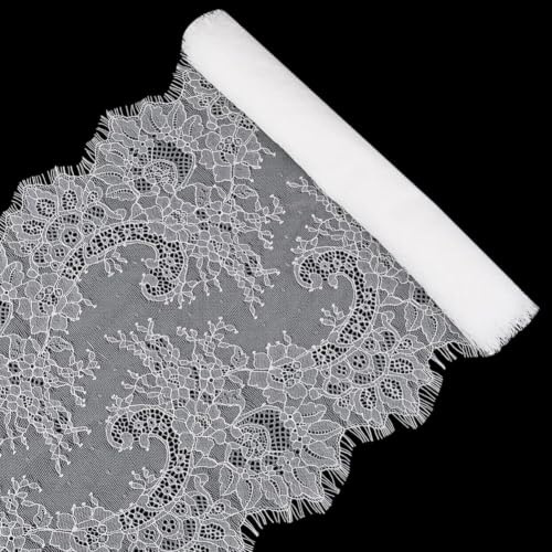 GORGECRAFT 36cm*3m Pizzo A Rete con Ricamo Floreale Nero Tessuto In Pizzo Vintage All'Uncinetto Stampa Boho Applique Forniture per Cucito Artigianato Vestiti Abiti Da Sposa Cucito per La Casa
