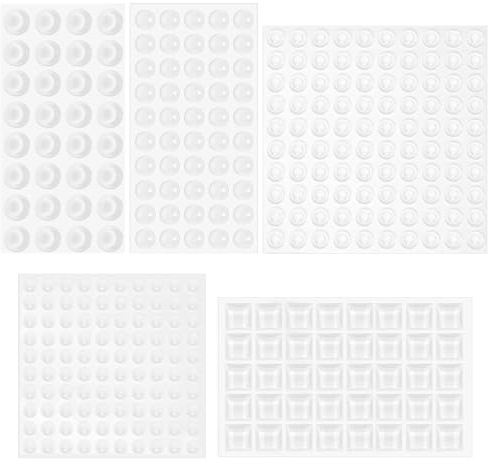 322 Stück Elastikpuffer Transparent Selbstklebend Gummipuffer Selbstklebend, Gummifüßerubber Base Silikon Schutzpuffer Möbelpuffer Gummipuffer Für Türen Schränke Möbel (5 Größen)
