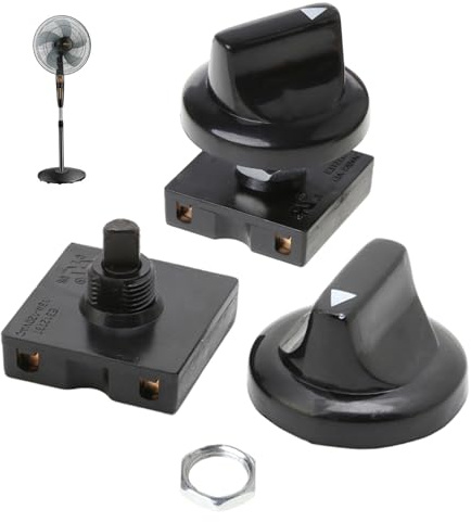 Interrupteur de ventilateur, 2pcs 4 Position Rotary Interrupteur Remplacement multi-usage multi-usine PC IPREST et ignifuge à 3 vitesses ignifuges pour le ventilateur de plafond du radiateur, Contrôl