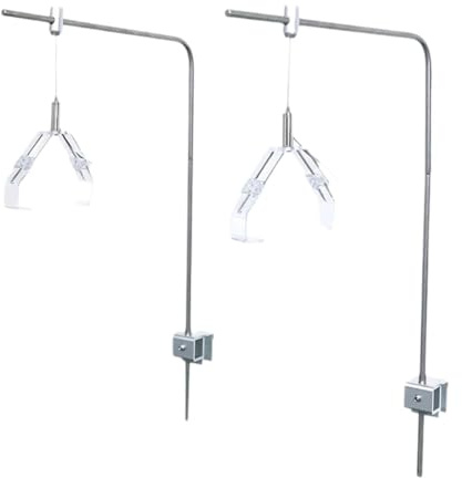 Ronyme 2Pcs Adjustable Aquarium Light Holder Bracket, Fish Tank Led Light Rack Stand, Aquatic Plant Lighting Holder for Freshwater and Marine Tanks, Aquarium Light Riser, Lighting Hanger Stand