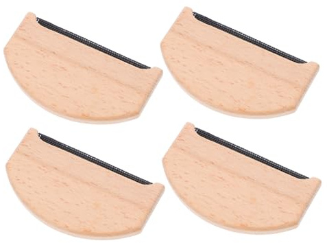 Levapelucchi Portatile per Cashmere e Lana, Pettine Tessuti 4 Pezzi | Beige, Legno e Acciaio, Rimuove Pelucchi e Pallini, Manutenzione Guardaroba