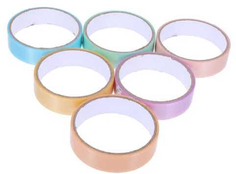 Toddmomy 6 rollos Cinta Adhesiva DIY de Cinta Adhesiva de Bola Pegajosa de Colores de Alta Adhesión para Manualidades Proyectos Creativos Oficina