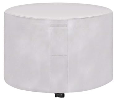 Waterproof Round Garden Table Cover Outdoor Circular Patio Furniture Protector WeatherResistant UVResistant Windproof Durable Garden Table Bumper Cover