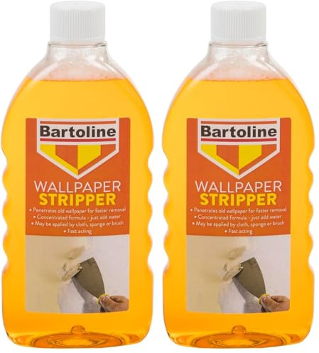 Bartoline Wallpaper Stripper 500 ml – Fast-Acting Concentrated Solution for Easy Wallpaper Removal (Pack of 2)