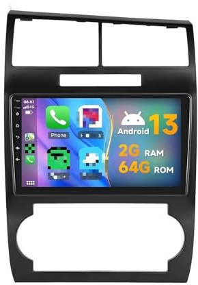 Sistema de navegación Estéreo para Auto con Pantalla táctil, Bluetooth y WiFi para Dodge, Cargador para Magnum Wireless CarPlay