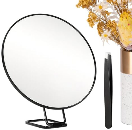 Förstoringsspegel - 30X Vikbart Förstoringsglas i Spegel,Kosmetikspegel med Handtag - för Badrum Sminkbord Skrivbord Dorm Arbetsplats